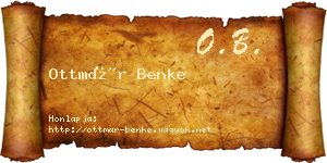 Ottmár Benke névjegykártya